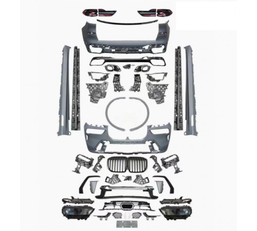BMW X7 G07 LCI M Sport komplektas su žibintais skirtas pre LCI modeliams
